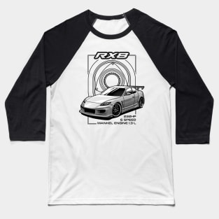 MAZDA RX 8 WHITE Baseball T-Shirt